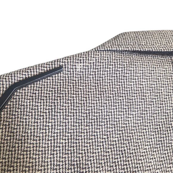 VINTAGE Pendleton Wool Herringbone Plaid Pleated Back Blazer Size 40 Sport Coat - Picture 11 of 16